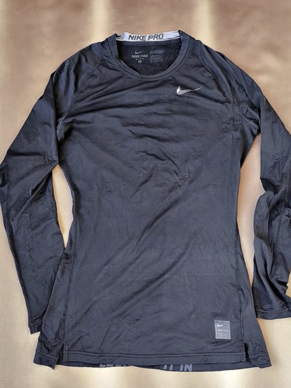 Nike Pro Long Sleeve Compression Top Black Large